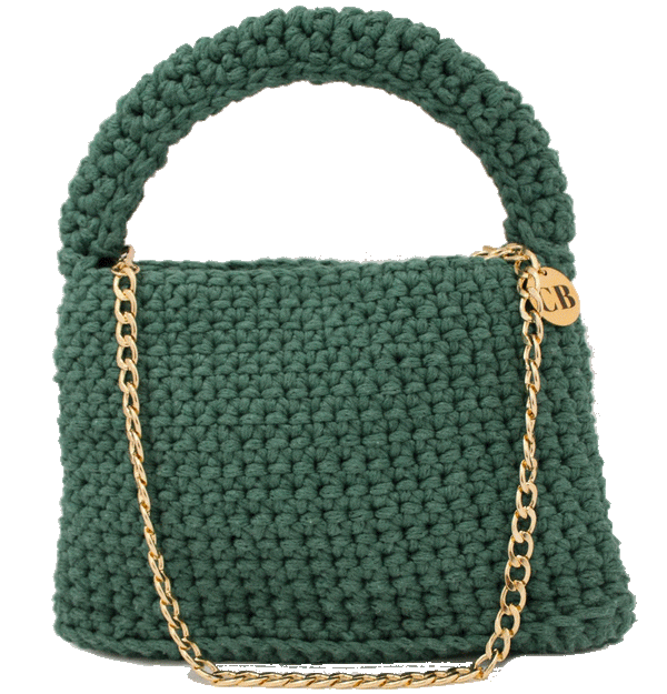 Green Handbag Purse Leather Strap
