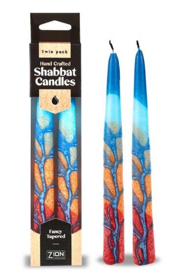 Handmade Shabbat Candles - Dusk Reflection 