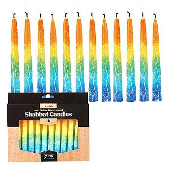 Handmade Shabbat Candles - Sun Burst 