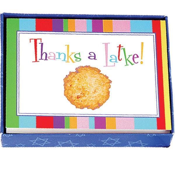 Hannukah Thank You Cards - Striped 