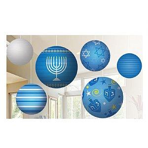 Hanukkah Ball Lantern Decoration Ceiling Mount 6 Set 