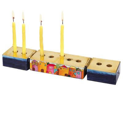 Hanukkah Menorah + Shabbat Candlesticks - Jerusalem 