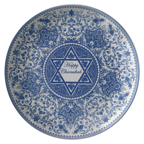 Happy Chanukah Gift Plate 10" Platter Dinnerware Single Plate 