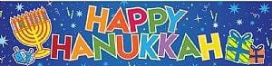 Happy Hanukkah Jumbo Vinyl Sign with Hanging Loops 72' 
