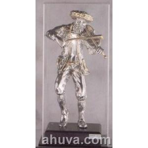 Hasidic Fiddler Silver Figurine 