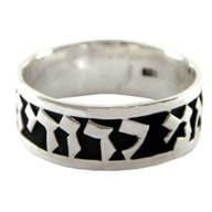 Hebrew Solid Silver, Light Comfort Fit Ring 
