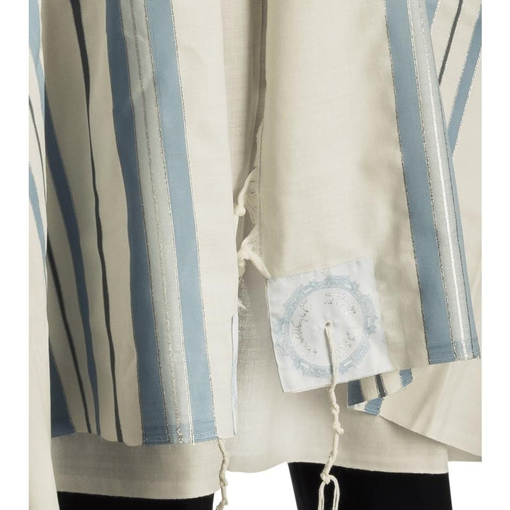 Hermon Wool Tallit Light Blue Silver – ahuva.com