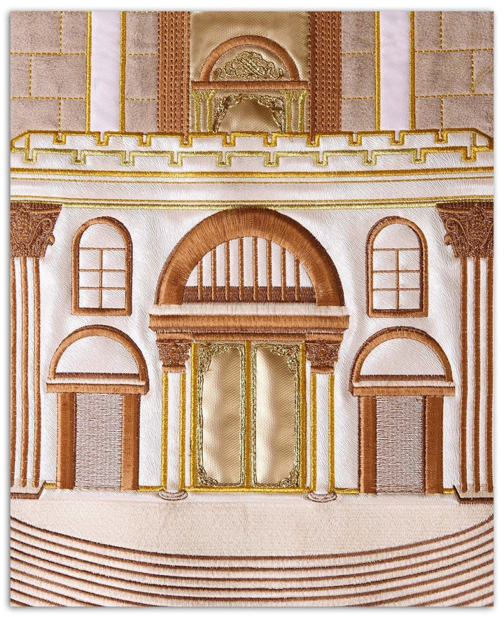 Holy Temple Beit Hamikdash In Parochet Ark Curtain