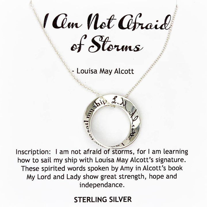 I Am Not Afraid of Storms - Louisa May Alcott Necklace 