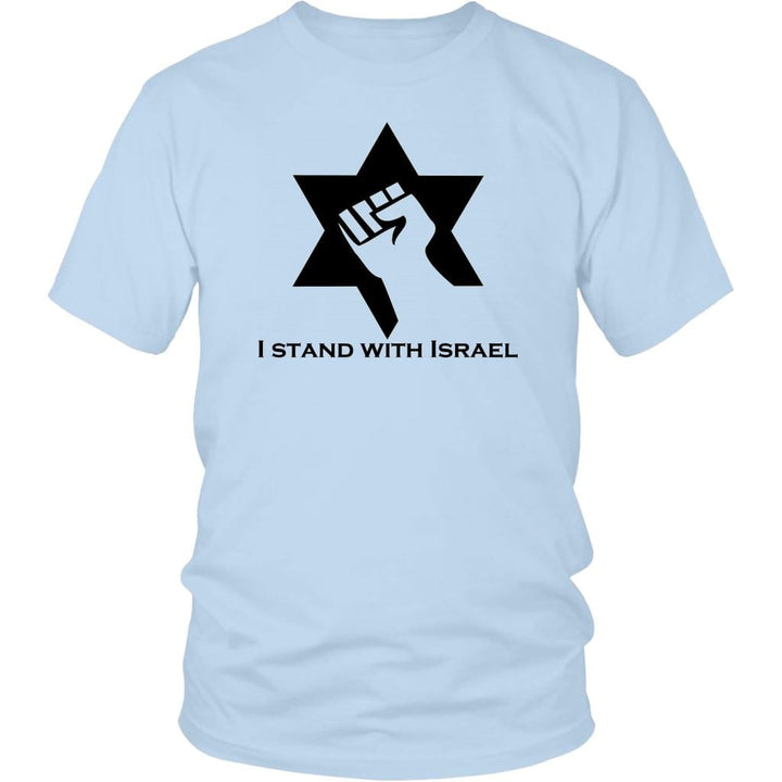 I Stand With Israel Shirts T-shirt District Unisex Shirt Ice Blue S