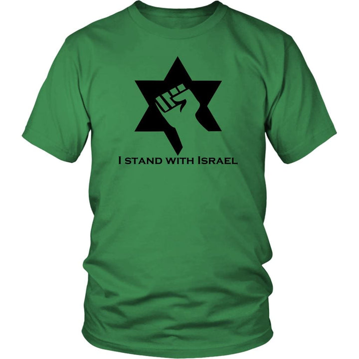 I Stand With Israel Shirts T-shirt District Unisex Shirt Kelly Green S