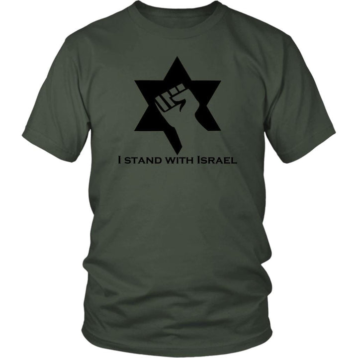 I Stand With Israel Shirts T-shirt District Unisex Shirt Olive S