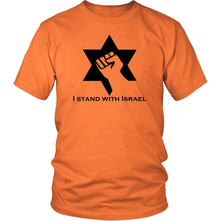 I Stand With Israel Shirts T-shirt District Unisex Shirt Orange S