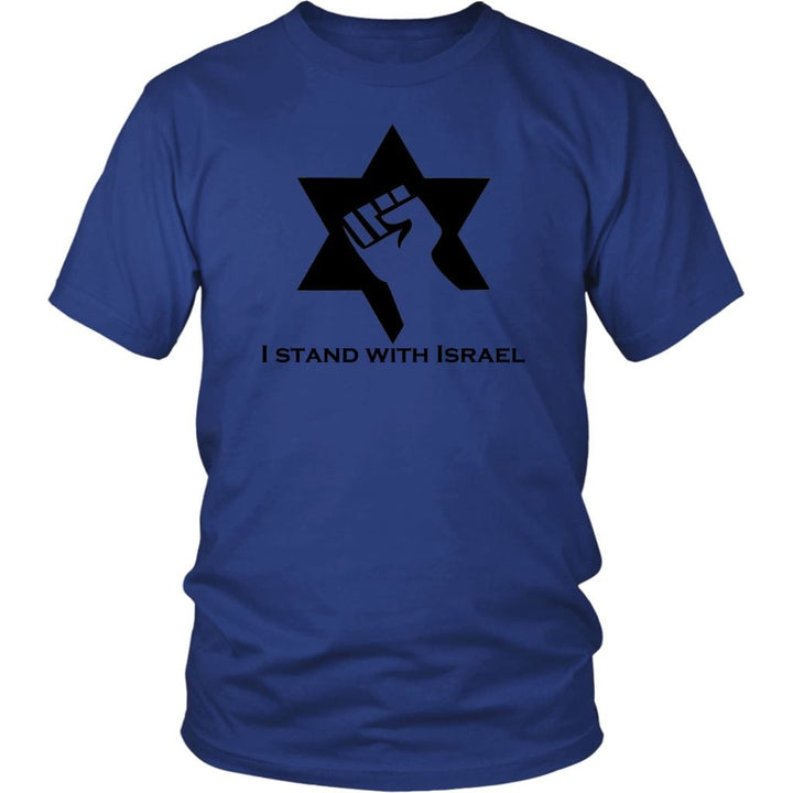 I Stand With Israel Shirts T-shirt District Unisex Shirt Royal Blue S