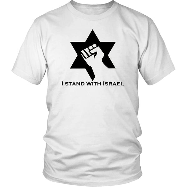I Stand With Israel Shirts T-shirt District Unisex Shirt White S