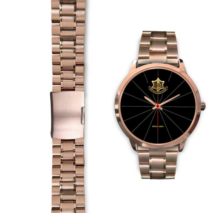 IDF Israel Defense Forces Gold Plated Watch Rose Gold Watch 