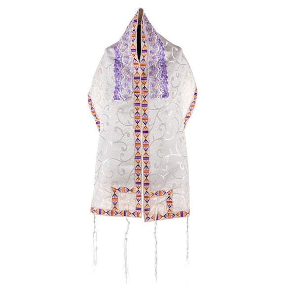 Majestic Elegant Tallit Prayer Shawl set with matching bag