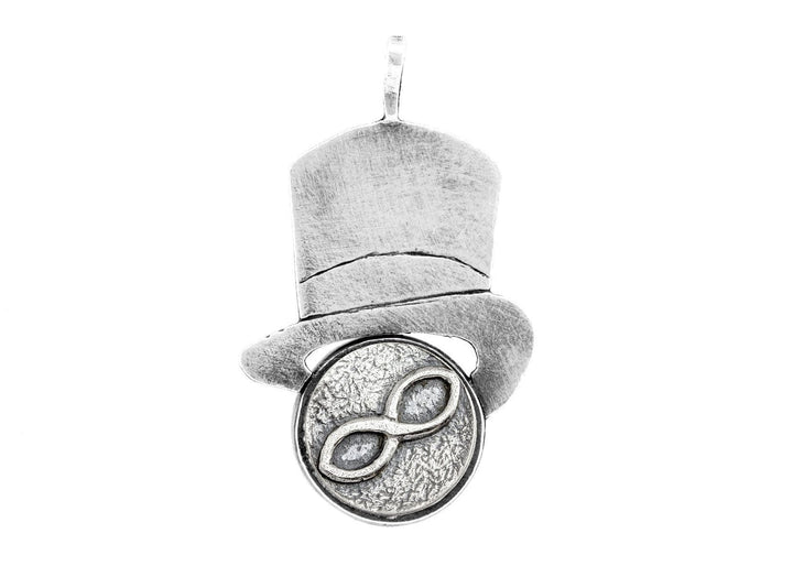 Infinity Sign Hat Medallion Necklace - Be Infinite Pendant 