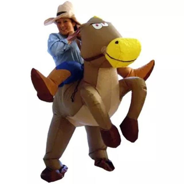 Inflatable Riding Purim Costumes for adults Brown Horse 