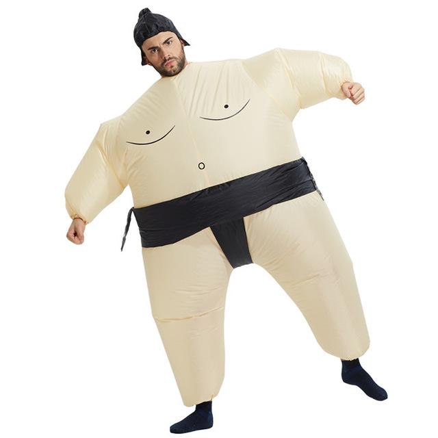 Inflatable Riding Purim Costumes for adults Off White Sumo 