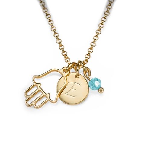 Initials Necklace - Hebrew Or English 