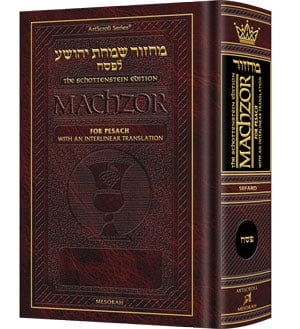 Interlinear machzor: pesach sefard f/s Jewish Books 