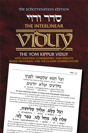 Interlinear viduy/confession (paperback) Jewish Books 