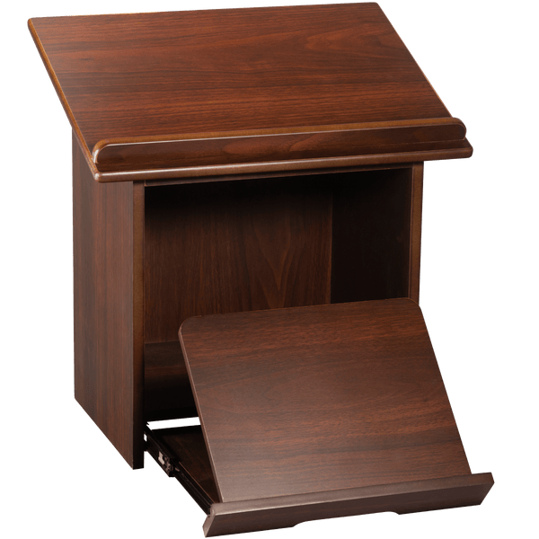 Mahogany Table Top Shtender 11.8 D x 15.75 W x 17" H with bottom Pullout Shtender-0