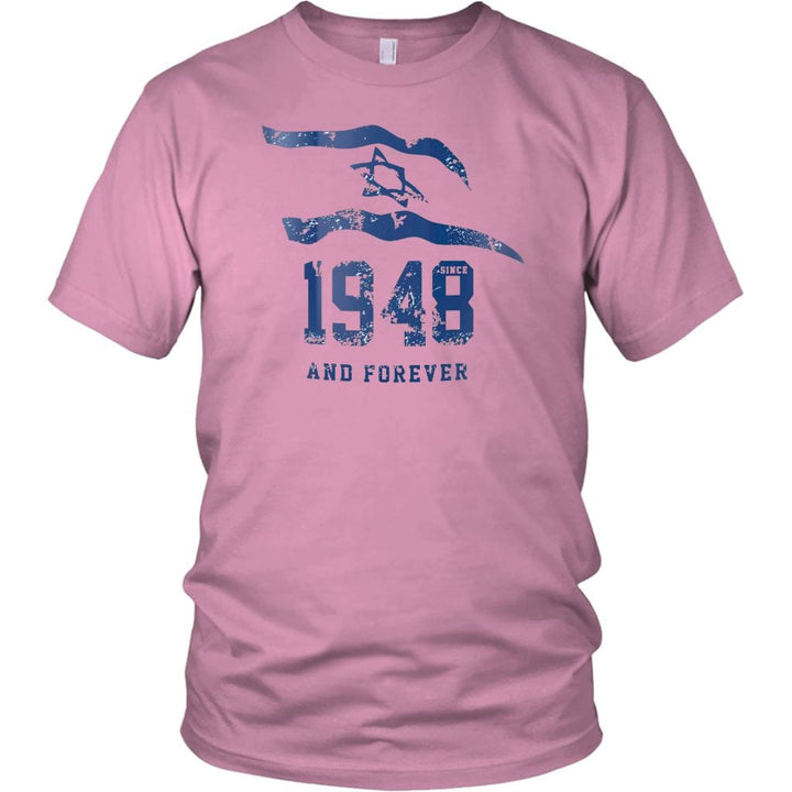 Israel 1948 and Forever Men's Shirts T-shirt District Unisex Shirt Pink S