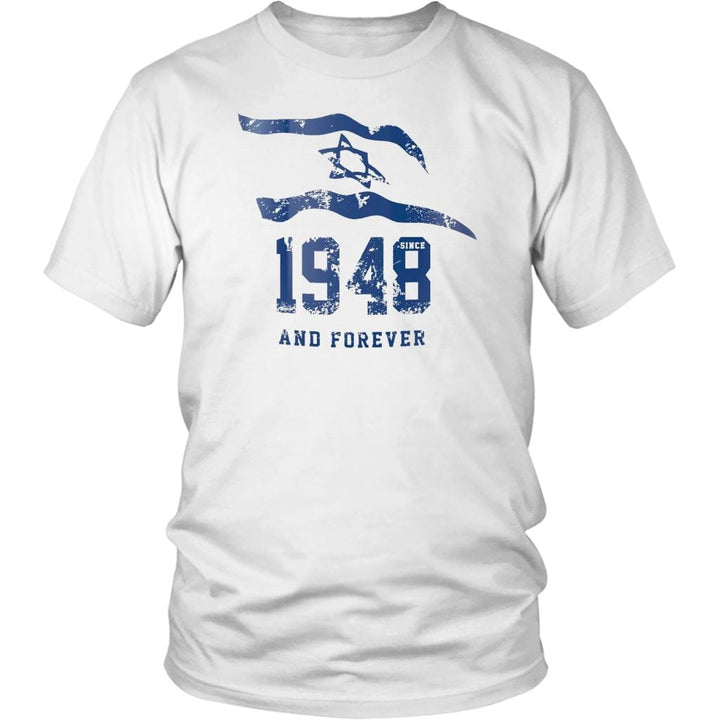 Israel 1948 and Forever Men's Shirts T-shirt District Unisex Shirt White S