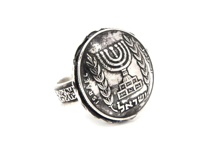 Israel coin ring - Old coins - A Half Israeli Lira RINGS 