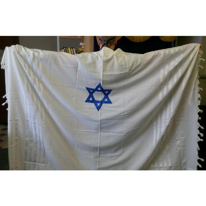 Israel Flag Tallit - Official Israeli Patriotic Flag Tallit Set 
