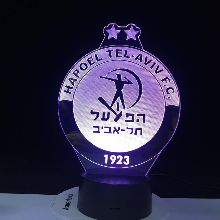 Israel Hapoel Tel Aviv LED Sign 3D LED Night Light Home Decor 