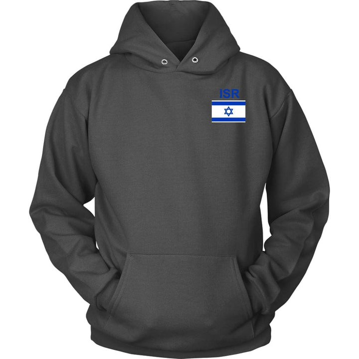 Israel Sport Hoodie Sweatshirt Double Print T-shirt Unisex Hoodie Charcoal S
