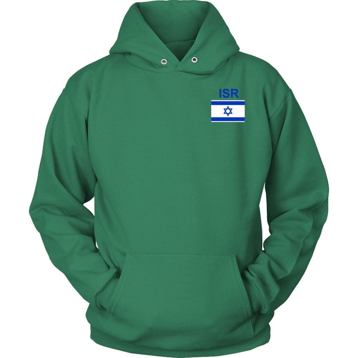 Israel Sport Hoodie Sweatshirt Double Print T-shirt Unisex Hoodie Kelly Green S