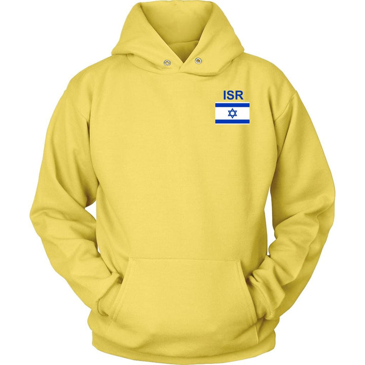 Israel Sport Hoodie Sweatshirt Double Print T-shirt Unisex Hoodie Yellow S