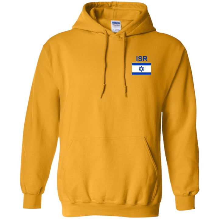 Israel Sweatshirt Pullover Hoodie Front & Back Print Apparel Israel Sweatshirt Pullover Hoodie 8 oz. Gold S