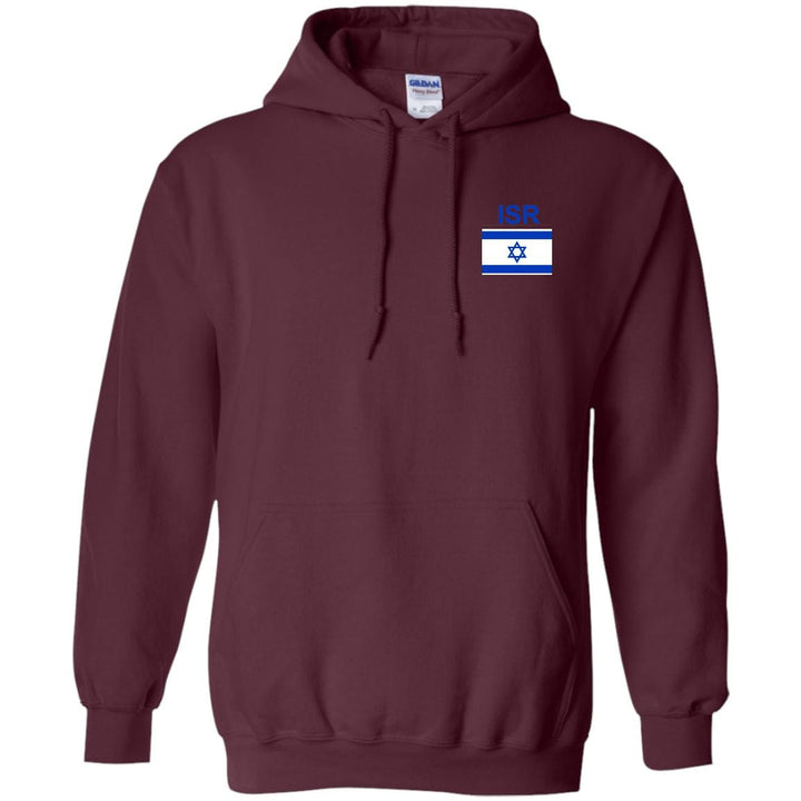 Israel Sweatshirt Pullover Hoodie Front & Back Print Apparel Israel Sweatshirt Pullover Hoodie 8 oz. Maroon S