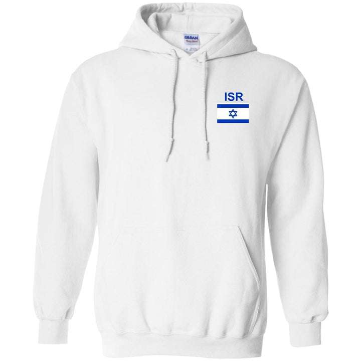 Israel Sweatshirt Pullover Hoodie Front & Back Print Apparel Israel Sweatshirt Pullover Hoodie 8 oz. White S