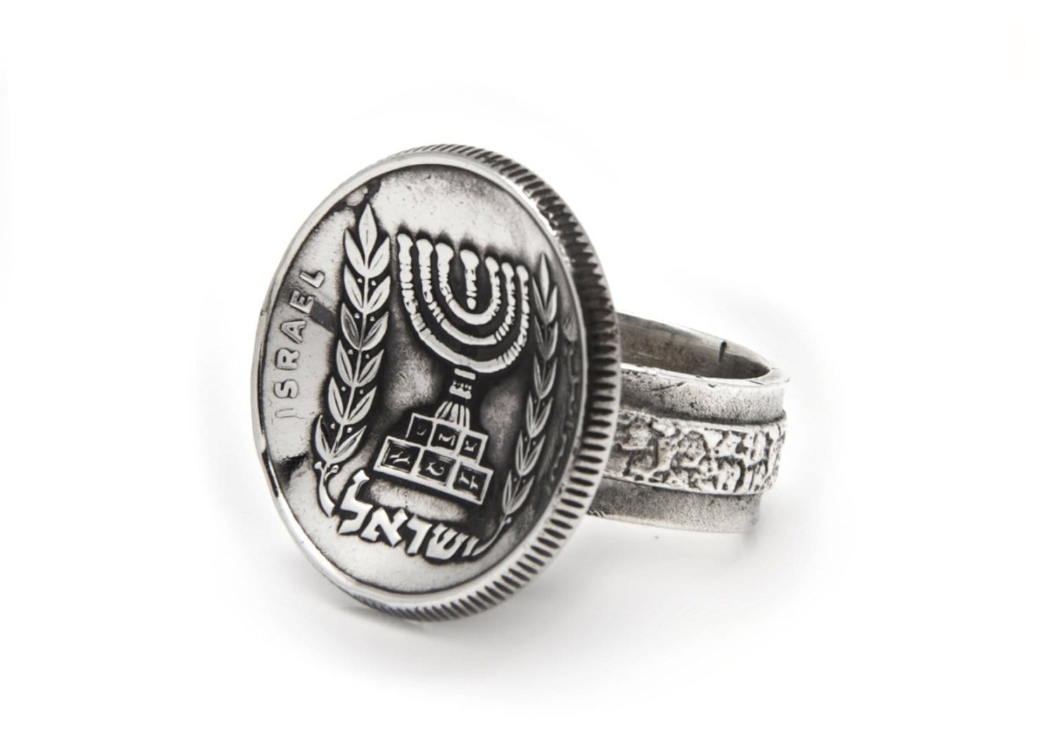 Israeli Old, Collector s Coin Ring - Old 1/2 pound Coin of Israel ...