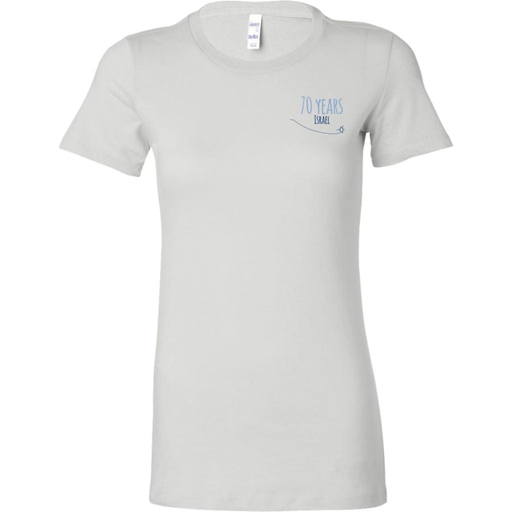 Israel's 70th Birthday Apparel Tops T-shirt Bella Womens Shirt White S
