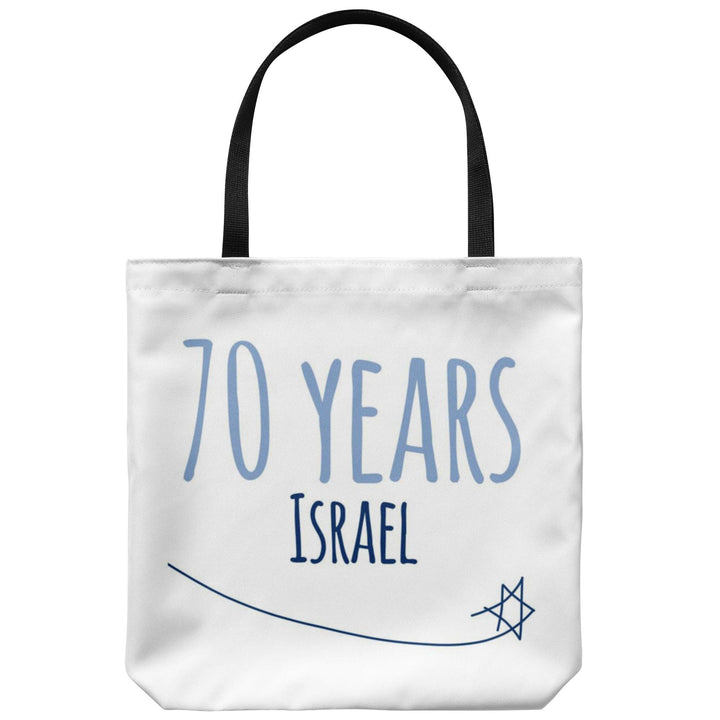 Israel's 70th Birthday Tote Bags Tote Bags White 