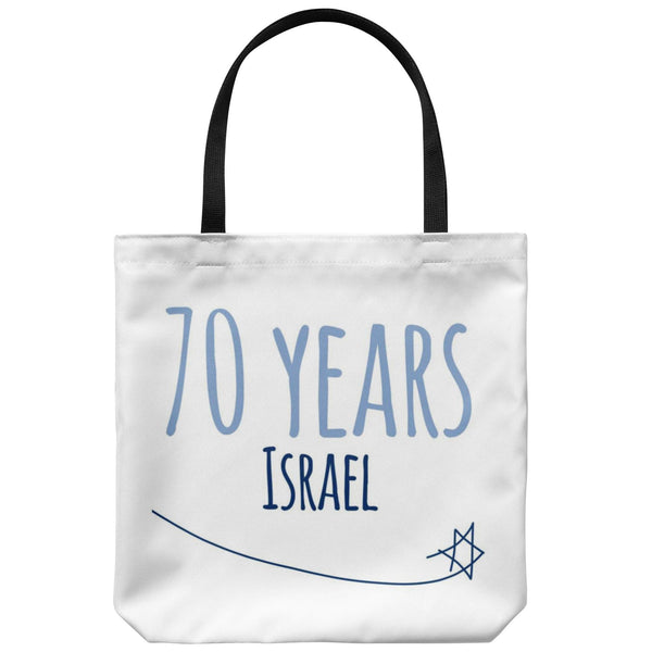 Israel's 70th Birthday Tote Bags Tote Bags White 