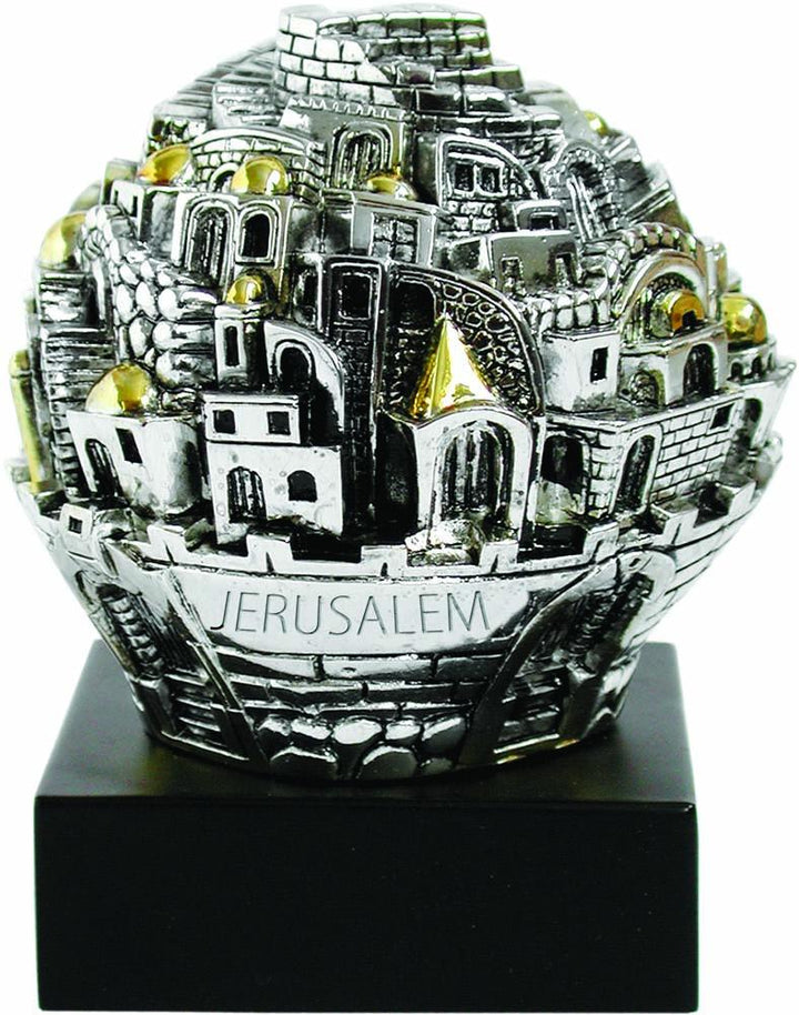 Jerusalem ball w/Base Silver 925 Electroforming 