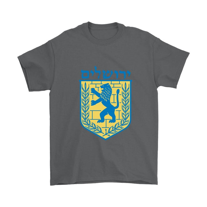 Jerusalem Prayer Shirt - 100% Cotton T-shirt Gildan Mens T-Shirt Charcoal S