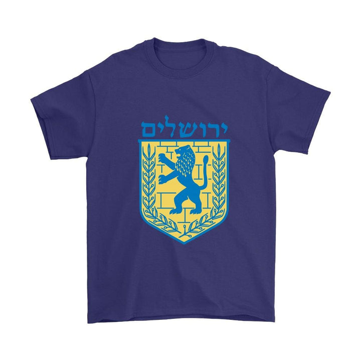 Jerusalem Prayer Shirt - 100% Cotton T-shirt Gildan Mens T-Shirt Purple S