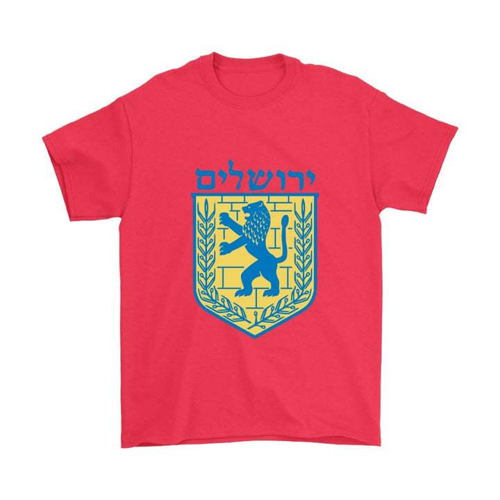 Jerusalem Prayer Shirt - 100% Cotton T-shirt Gildan Mens T-Shirt Red S