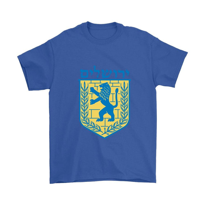 Jerusalem Prayer Shirt - 100% Cotton T-shirt Gildan Mens T-Shirt Royal Blue S