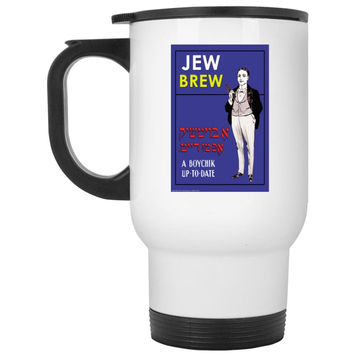 Jew Brew White Travel Mug Drinkware White One Size 