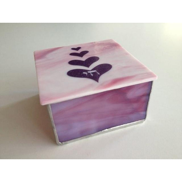 Jewelry Box - Hearts Pink Purple Lavender 